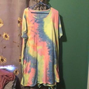 Tye dyed plus size dress